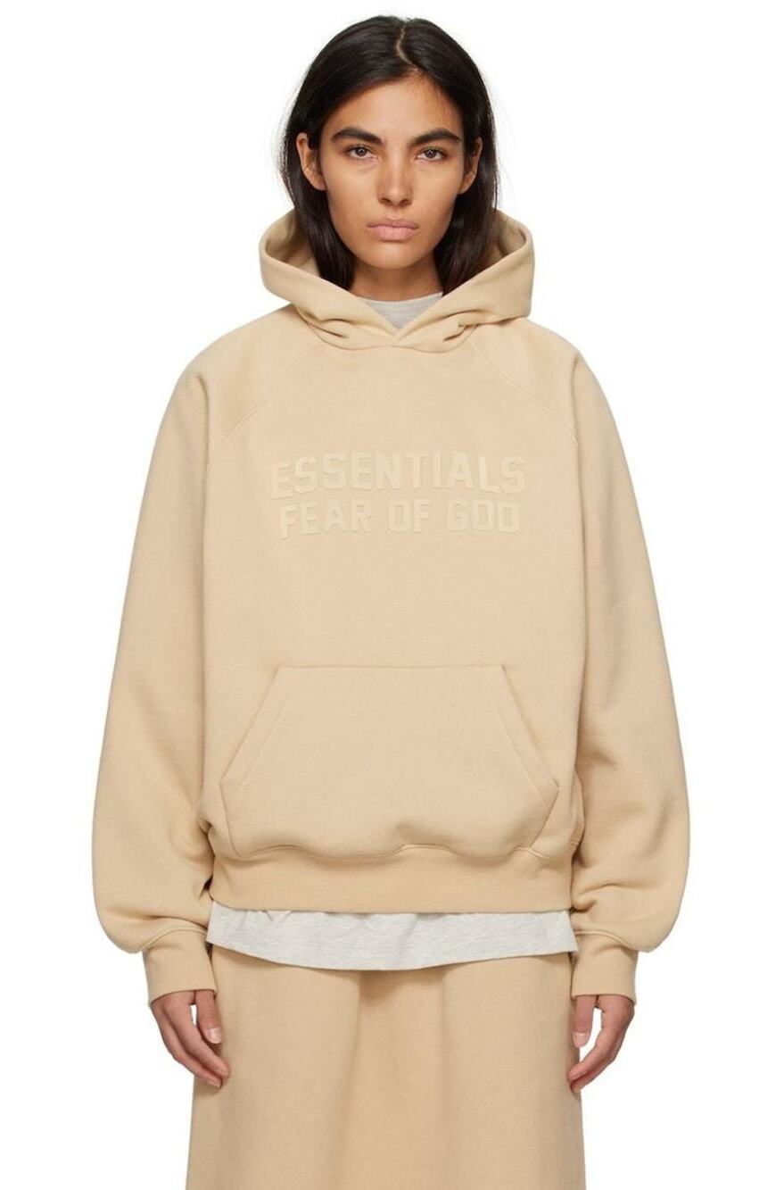 Fear of God Essentials Raglan Hoodie Sand Size S